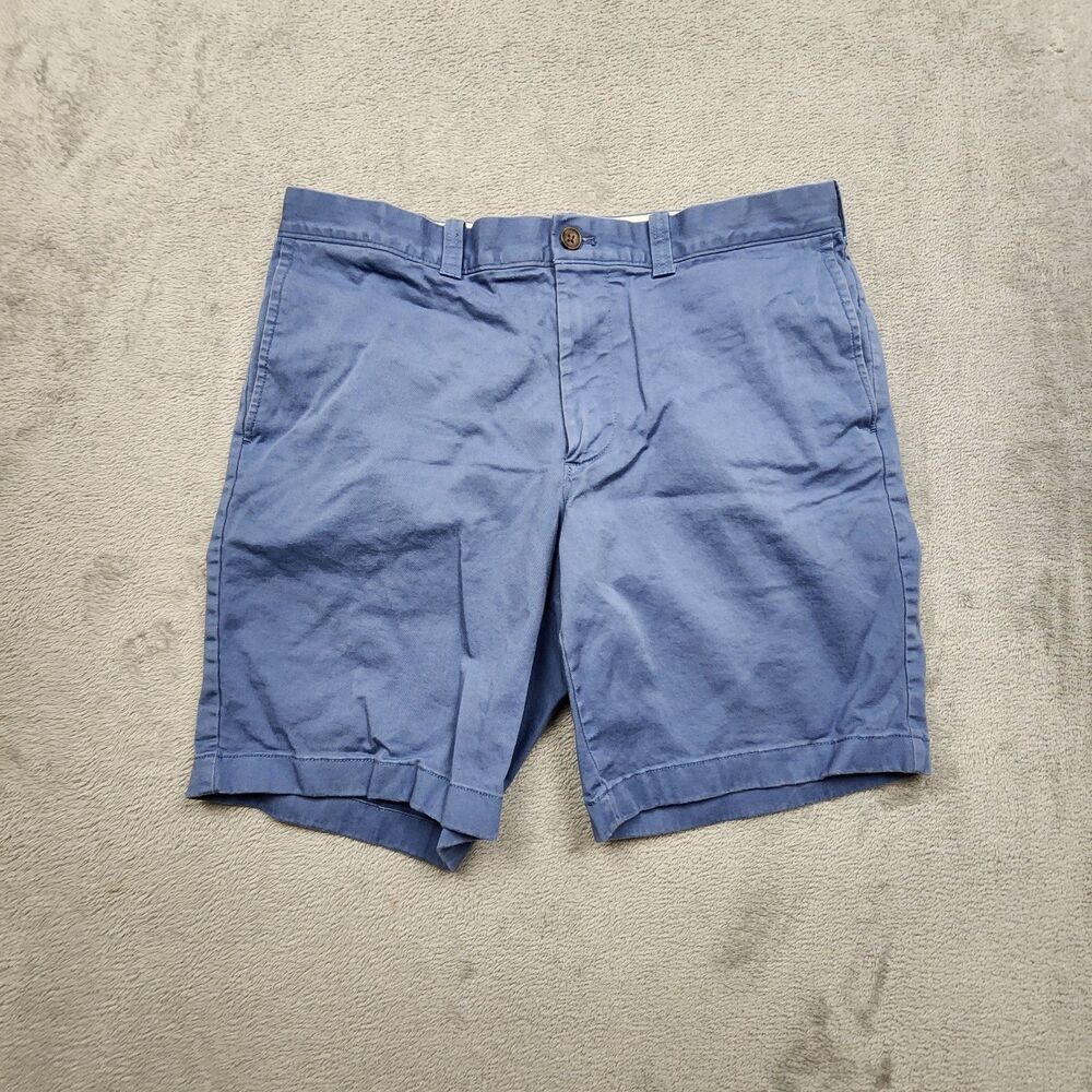 J Crew Mens 34 Blue Shorts 9 Inseam Cotton Flat Front Casual Summer Wear